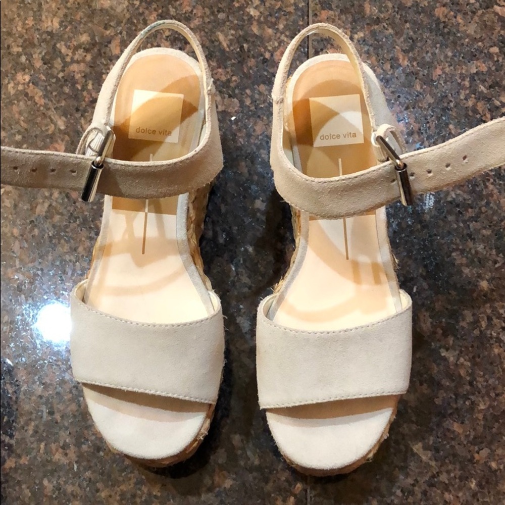 Dolce Vita espadrille wedges.